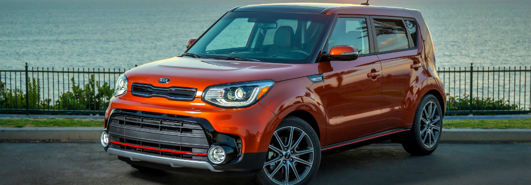 2018 Kia Soul in orange seen from the side
