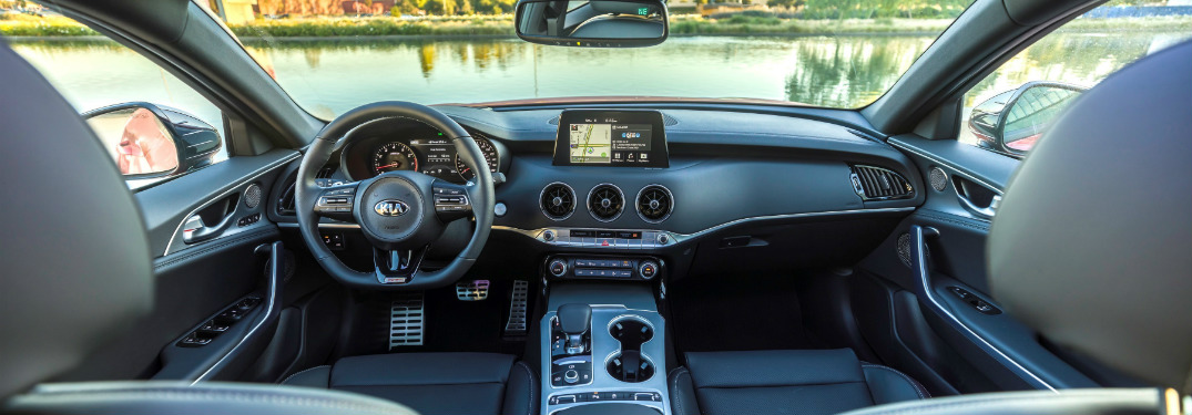 Interior view of the 2018 Kia Stinger GT