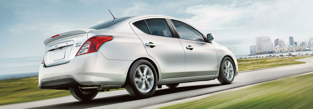 2018 Nissan Versa Sedan driving on a road