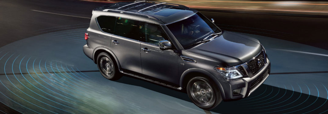 2018 Nissan Armada driving on a road