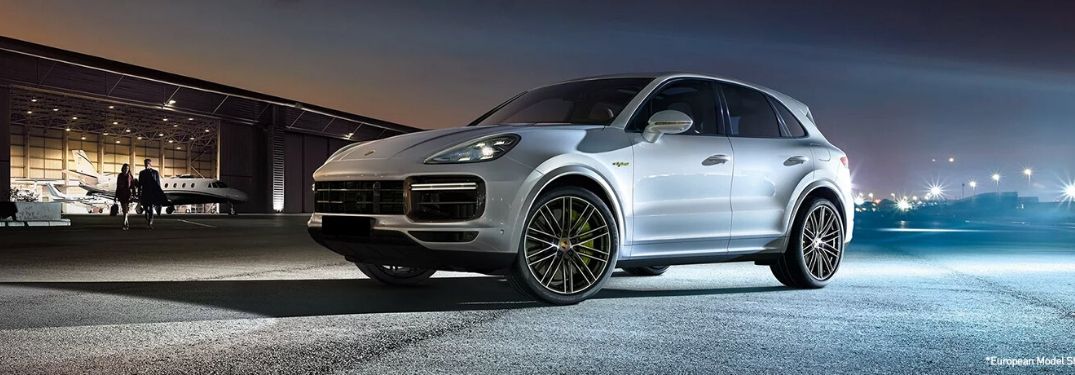 2020 Porsche Cayenne at airport from exterior front drivers side