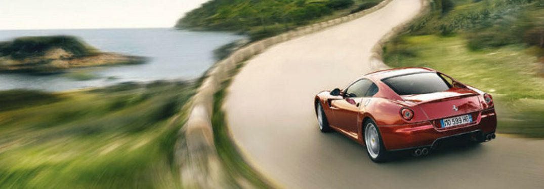 ferrari 599 driving in the country