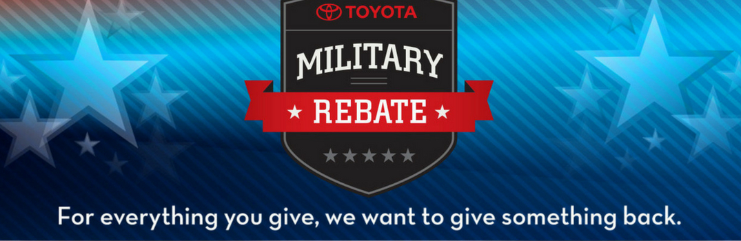 Toyota military rebate banner