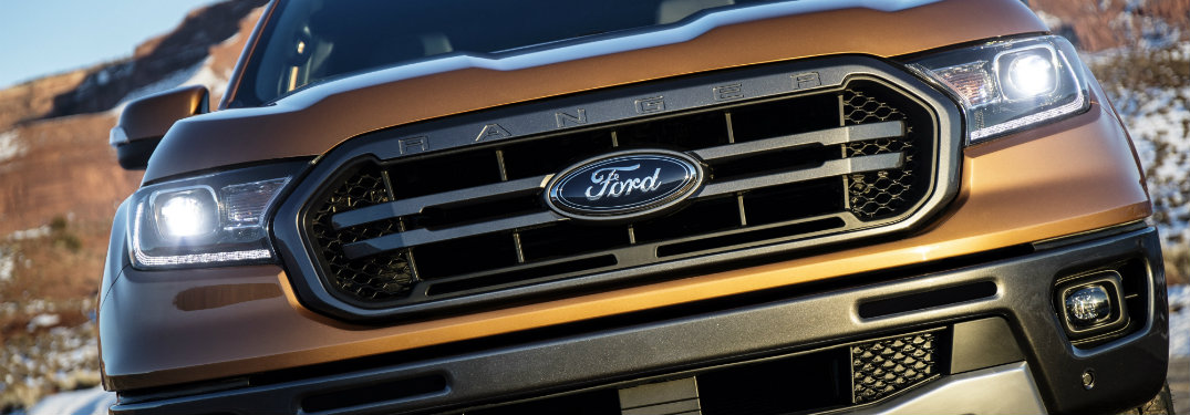 grille close-up of the 2019 Ford Ranger