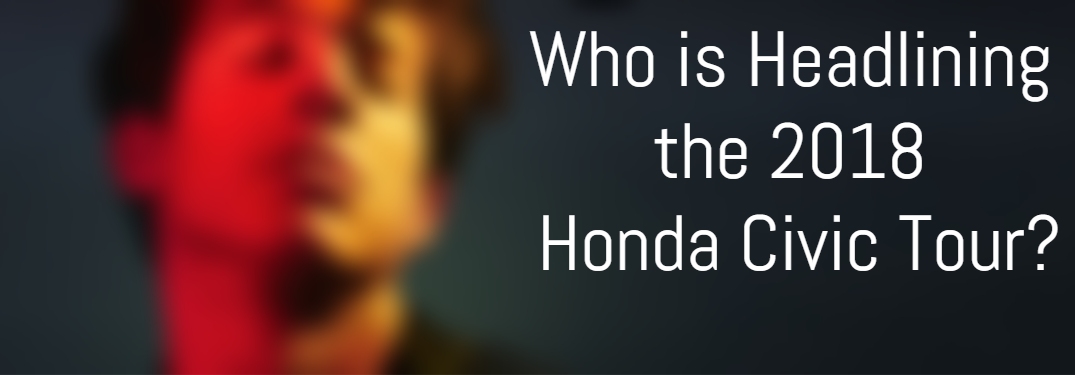 Who is headlinging the 2018 Honda Civic Tour text next to Charlie Puth