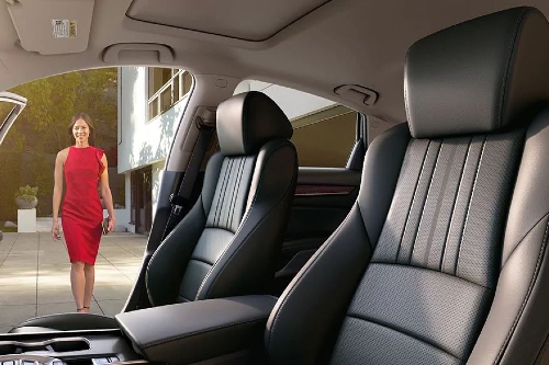 2020 Honda Accord seating showcase with person walking toward car