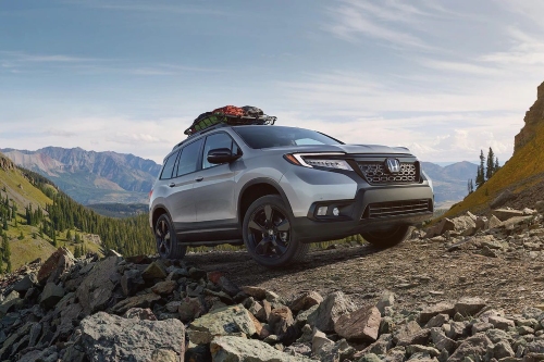 2020 Passport parked on mountain clearing