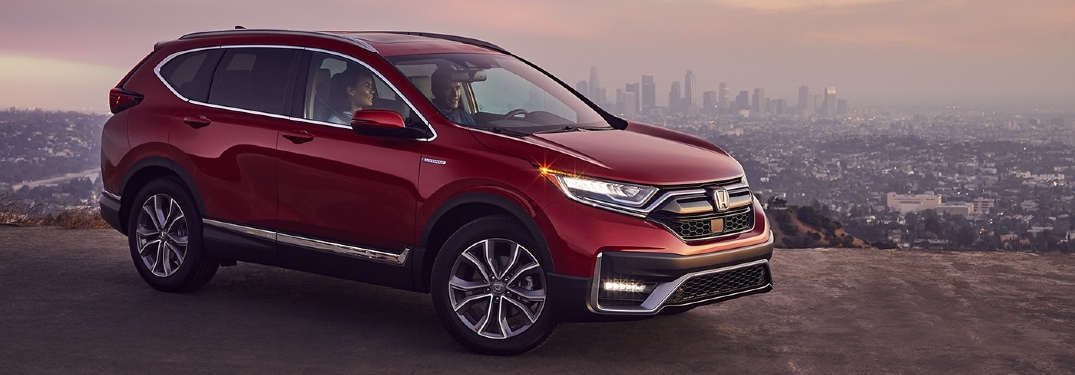 2021 CR-V Hybrid on city overlook