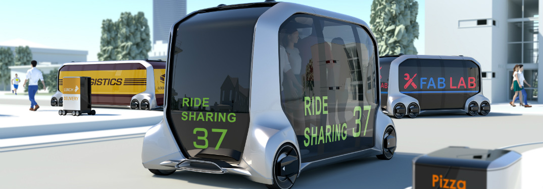 Toyota e-Palette Concept Vehicle close mock up