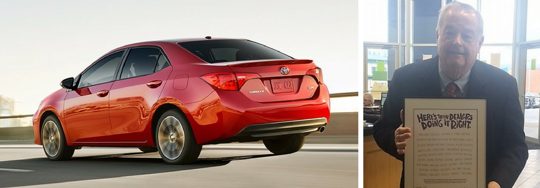 John Miller and 2018 Toyota Corolla side by side