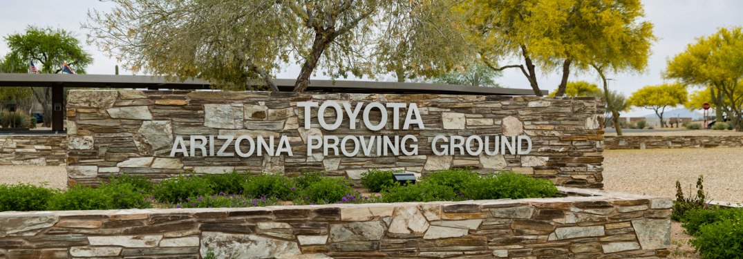 Toyota Arizona Proving Ground sign
