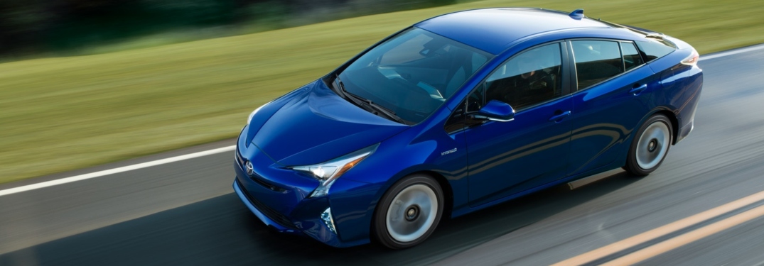 Overhead view of a 2018 Toyota Prius