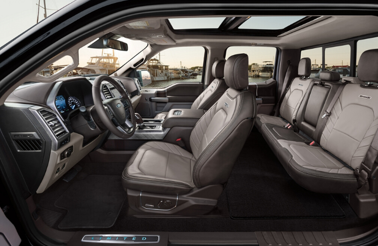 2020 Ford F-150 side view of interior