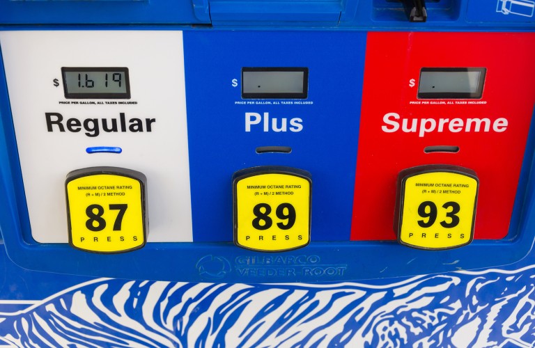 gas prices at a gas station