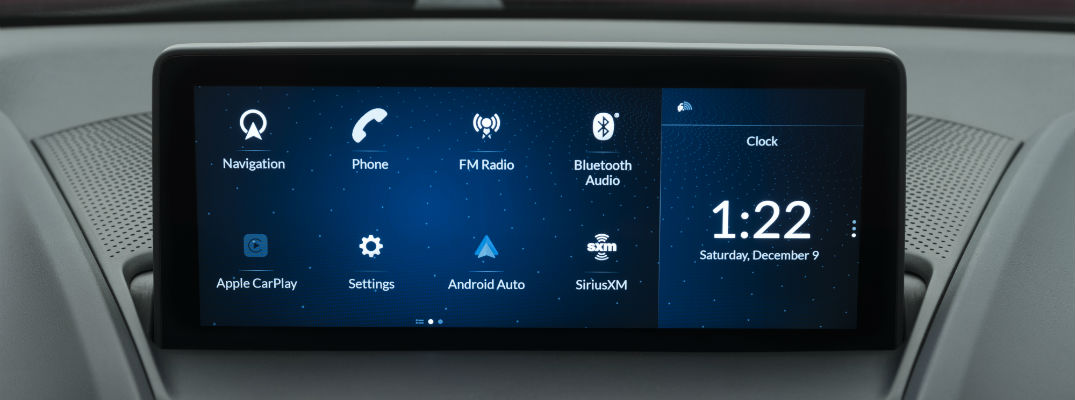A close up photo of the new touchscreen in the 2019 Acura RDX prototype