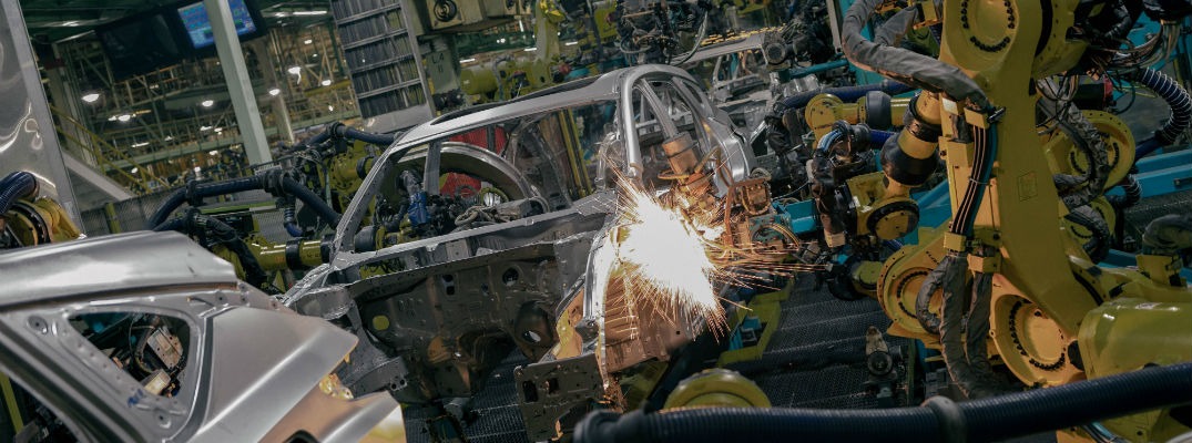 A photo of the 2019 Acura RDX going through the build process at a facility in Ohio.