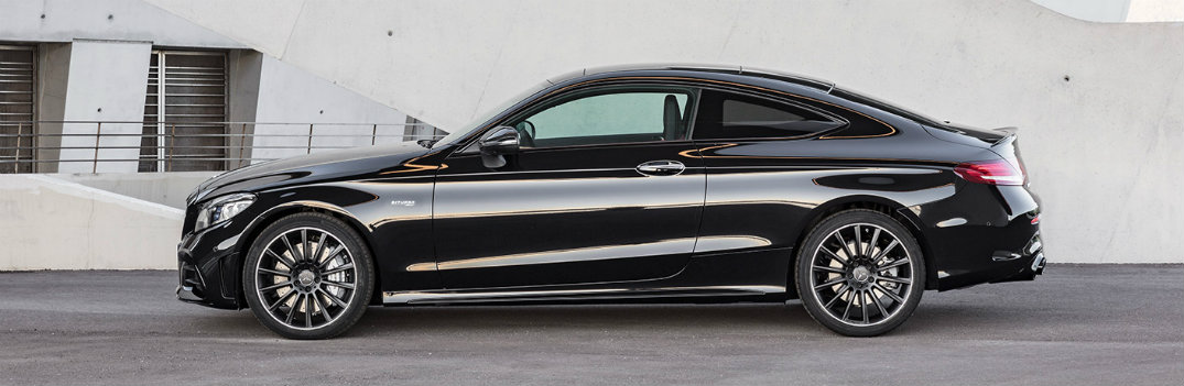 2019 Mercedes-Benz c 300 glossy black exterior outside house_o