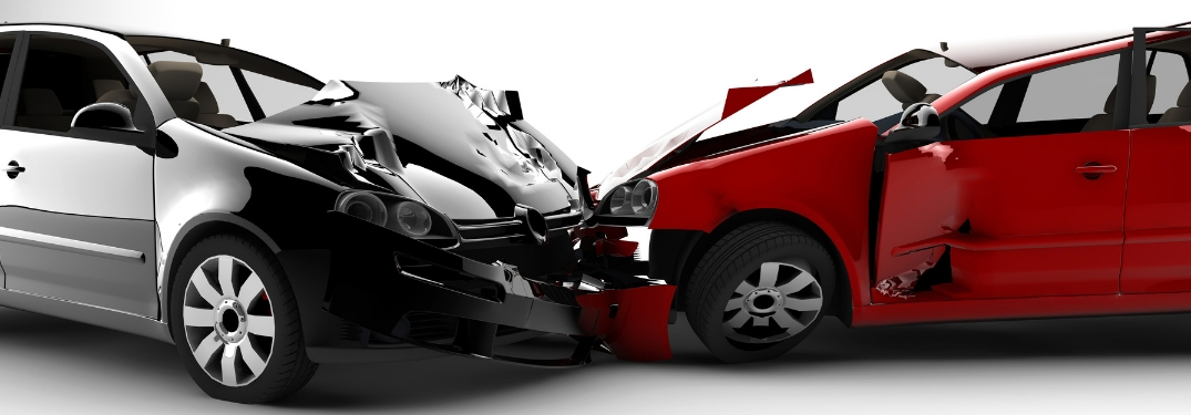 two vehicles head to head collision