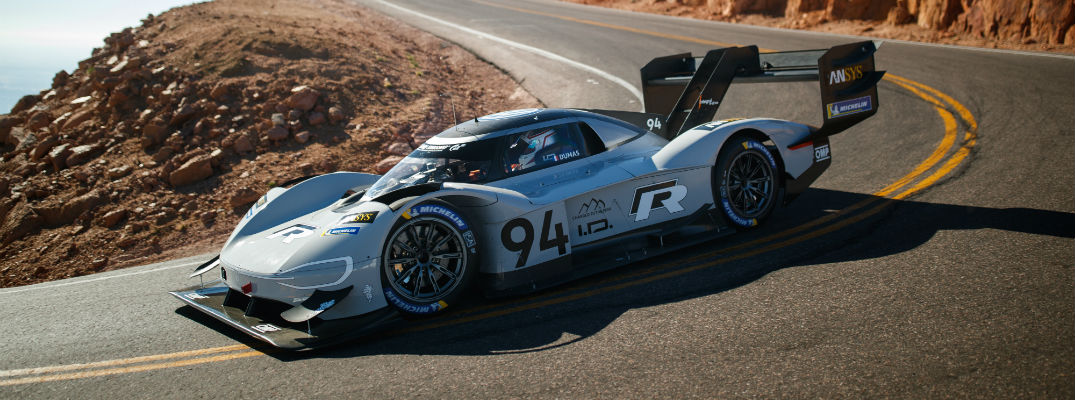 A photo of the VW ID R Pikes Peak car.
