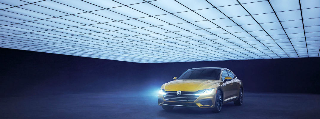 A photo of the 2019 VW Arteon in the Peteren Automotive Museum in Los Angeles.