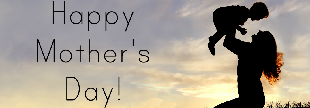 Happy Mother's Day text beside picture of mother and child