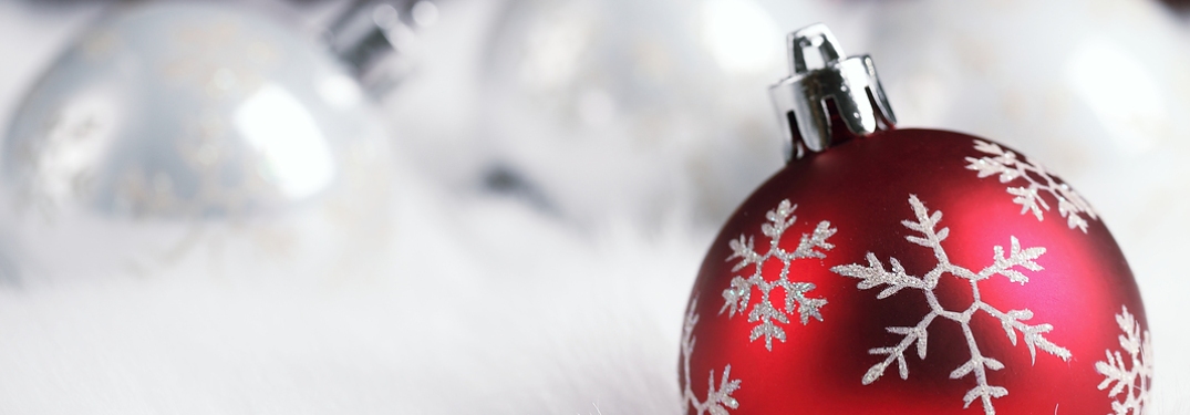 Christmas Ornament with White Abstract Background