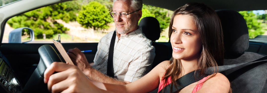 Student and instructor in Vehicle