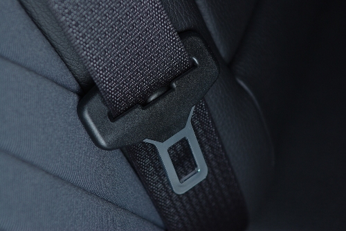 seat belt latch close up
