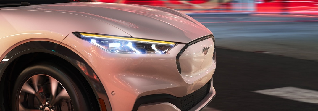 2021 Ford Mach-e front end close up