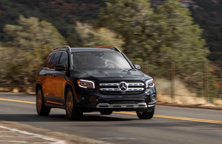 2021 Mercedes-Benz GLB from exterior front on road