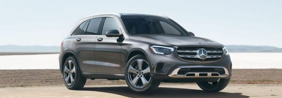 2022 Mercedes-Benz GLC Gray parked on the side of the road