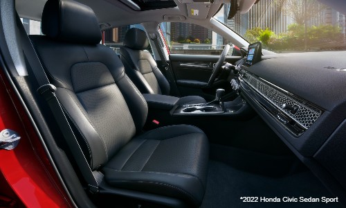 Front seats in 2022 Honda Civic Sedan Sport