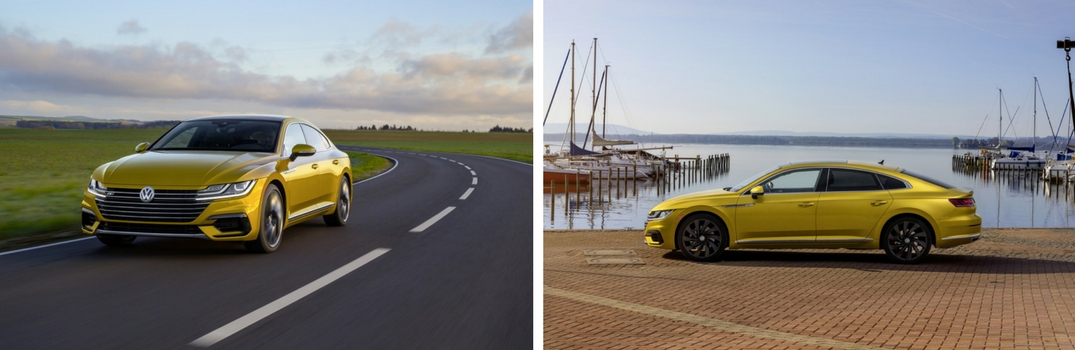 Side by side picture of 2019 VW Arteon with R-Line Package