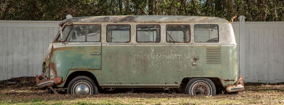 Exterior view of the Jenkins' 1966 Volkswagen Type 2 Bus