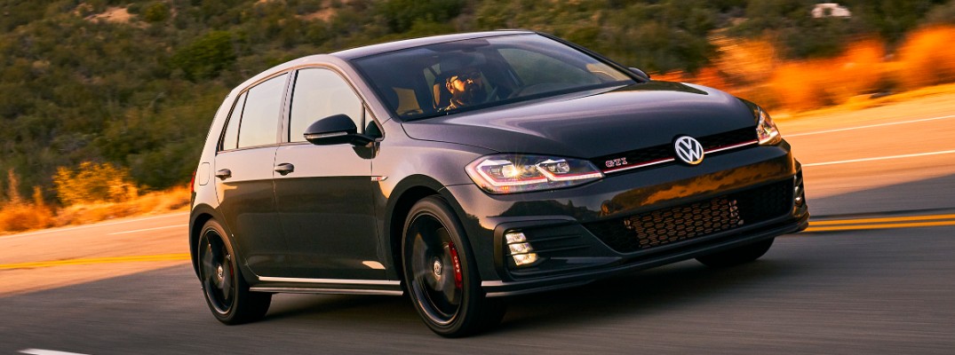2020 Volkswagen Golf GTI driving on a highway