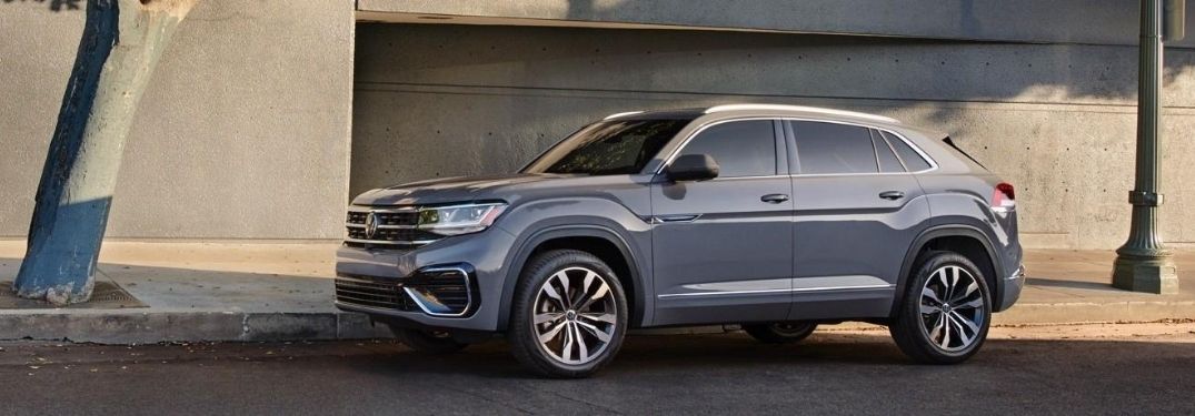 2020 Atlas Cross Sport exterior front fascia driver side in front of wall