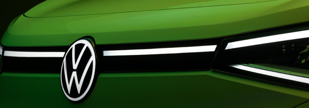 Close up of the VW ID.4 badge front fascia