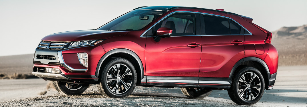 red 2018 mitsubishi eclipse cross in desert background