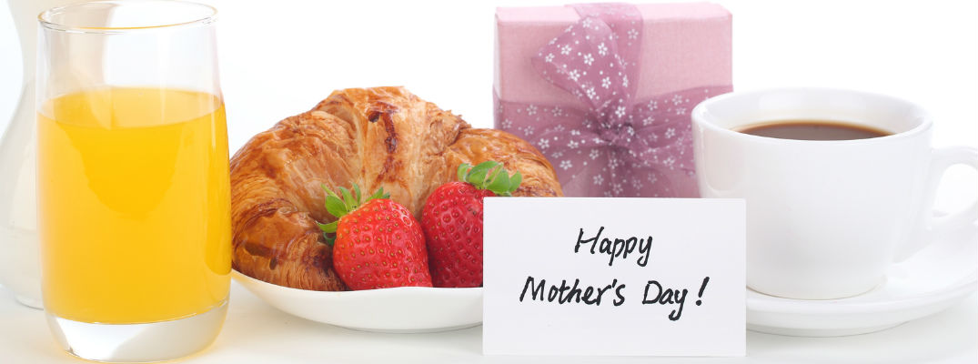 A stock photo of a Mother's Day breakfast place setting.