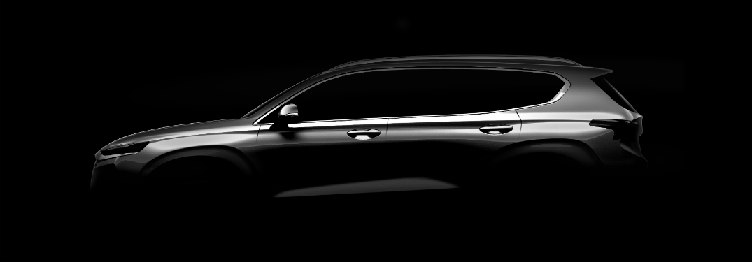 2019 Hyundai Santa Fe in the dark