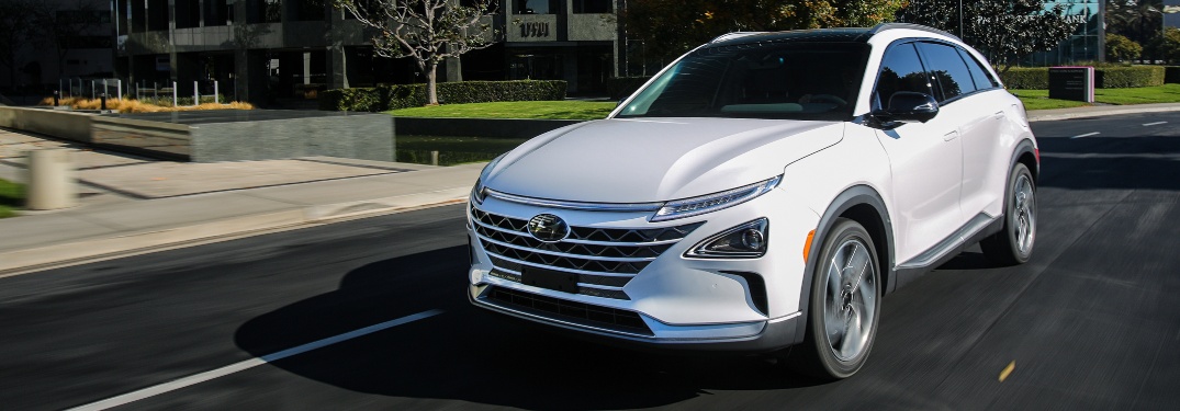 2020 Hyundai NEXO going down street