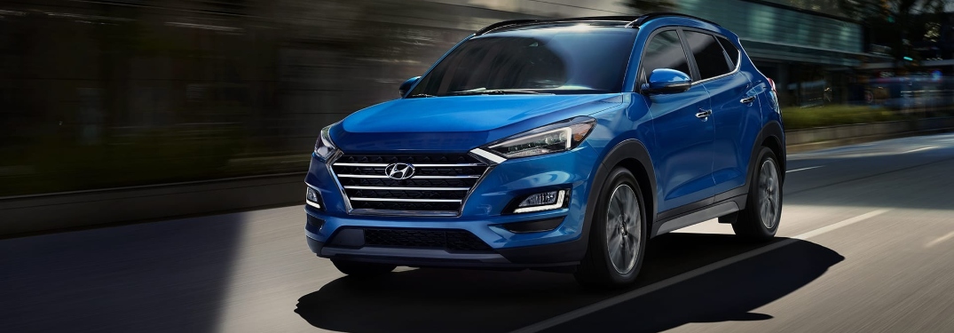2020 Hyundai Tucson going down the road