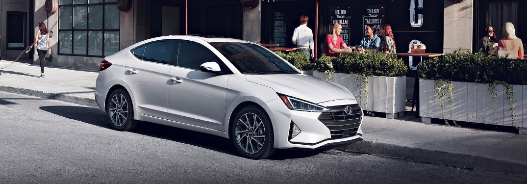 2020 Elantra parked near gathering spot