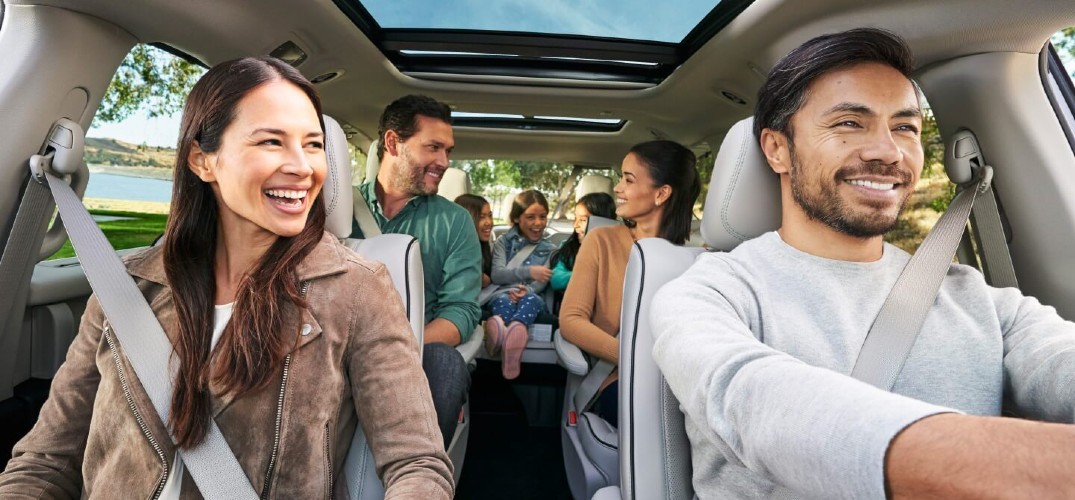 2020 Chrysler Pacifica interior shot showing van full of people