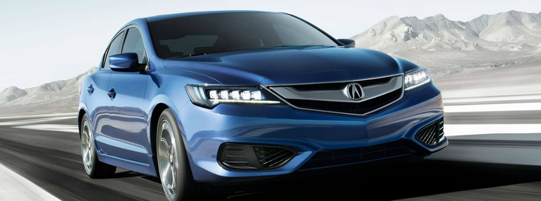 Blue 2018 Acura ILX driving on highway road