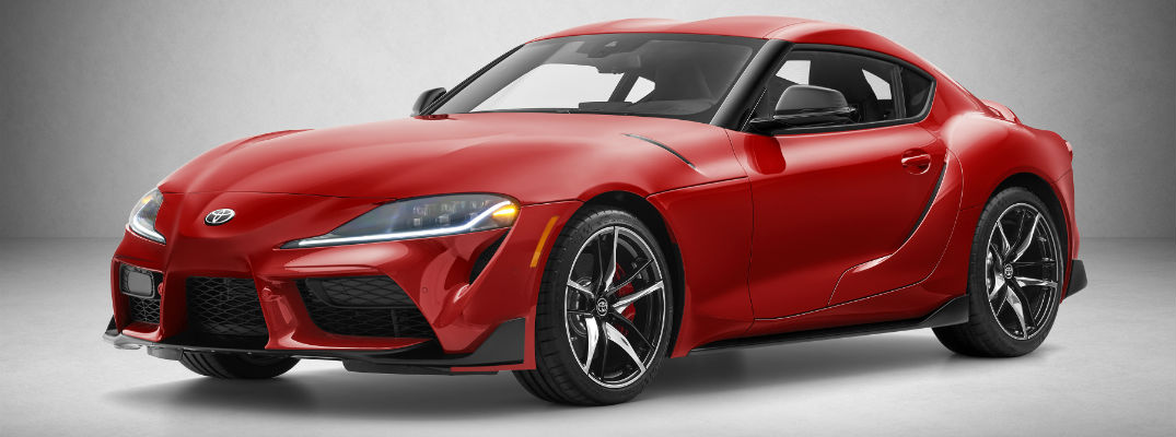 A front right quarter photo of the 2020 Toyota Supra.