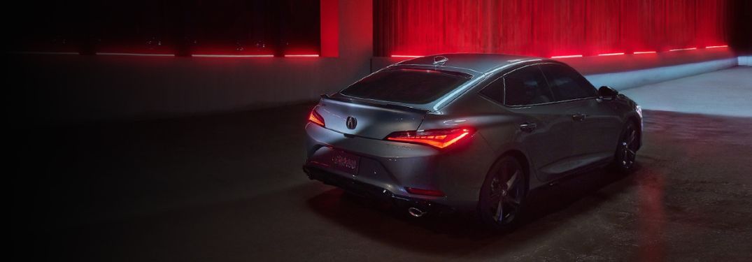 The back view of the 2023 Acura Integra.