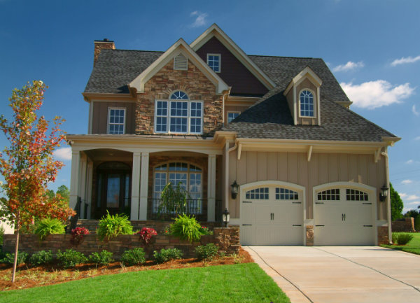 Front of house on a sunny day