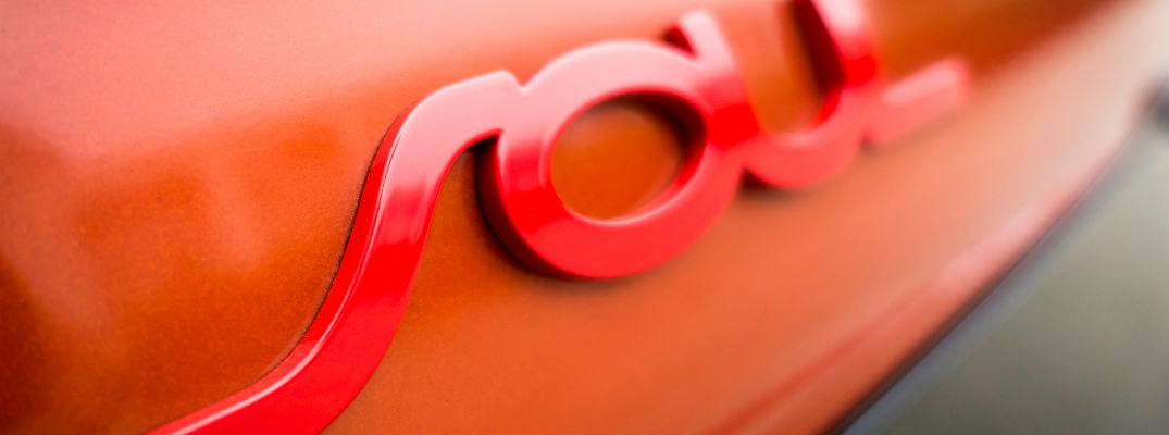 A photo of the Soul badge used on the 2019 Kia Soul.
