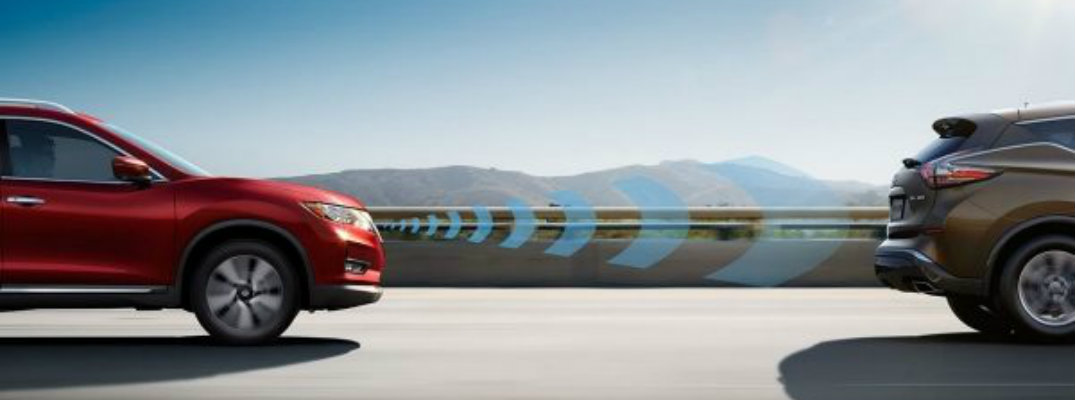 Visual representation of how Nissan Intelligent Cruise Control works